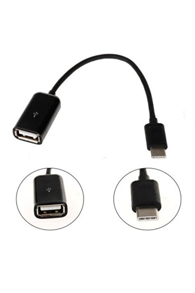 Kuvars Type C Usb Otg Kablo Veri Aktarma Kablosu 20 Cm