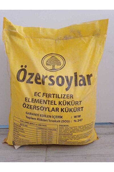 ozersoylar Elementel Toz Kükürt - Toprak Ph Düzenleyici - 25 Kg