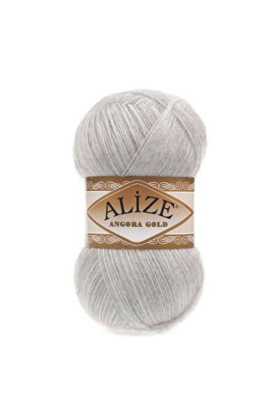 Alize Angora Gold 208 Ανοιχτό Γκρι Μελανζέ Χρώμα Πλεκτό Χειροποίητο Νήμα - 5 ...