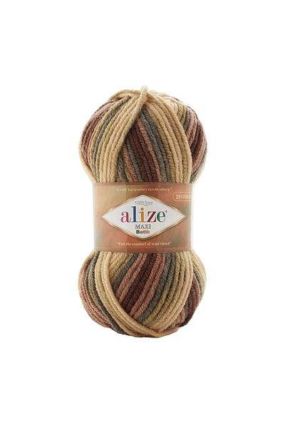 Alize Superlana Maxi Tie-Dye Thick Hand Knitting Yarn 7804