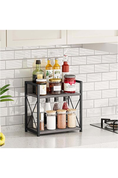 sc sonsesconcept Tezgah Üstü Raf Düzenleyici, Tezgah için 2 Katmanlı Mutfak B...