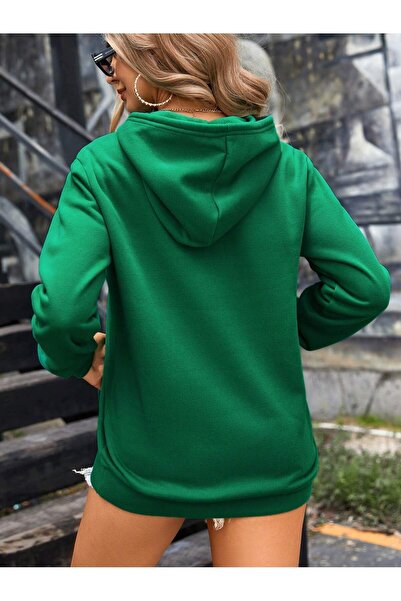 MODAVİBE Hanorac unisex confortabil, cu glugă, imprimat, mărime mare