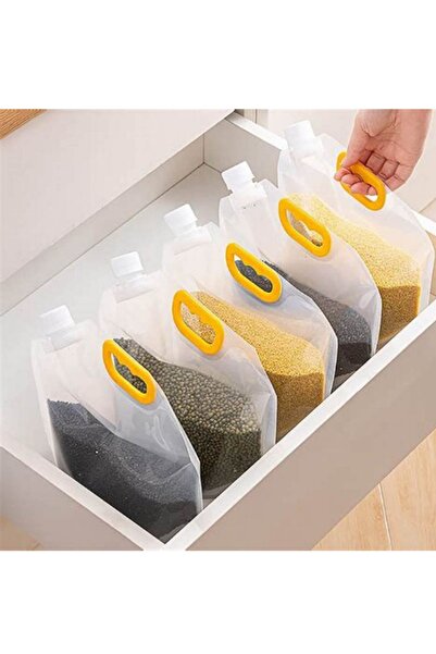 Acarlar Ticaret 2Pcs Food Storage Bag, Sealed Moisture-Proof Pulses and Grains Storage Bag with Lid,