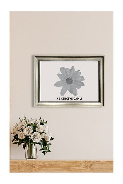 Tuğra Sanat Galerisi Standard A4 Frame 21.0 X 29.7 Cm Internal Dimensions. Glass Decorative Frame
