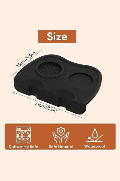 VODİNOX Cafe Bar Barista Ekipmanları Kahve Espresso Tamper Temper Tamping Mat Düz Taban Silikon