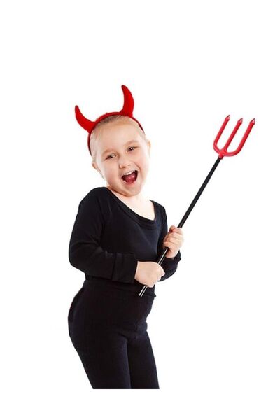 kapella HALLOWEEN ÇOCUK ŞEYTAN MIZRAĞI PLASTİK 48CM AST6748