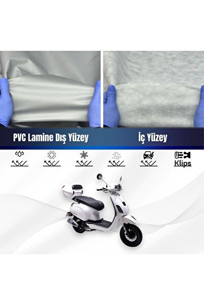 ULTRASHOP RKS Azure 50 Pro  Su Geçirmez Motosiklet Branda 4 Mevsime Uygun Motor Brandası