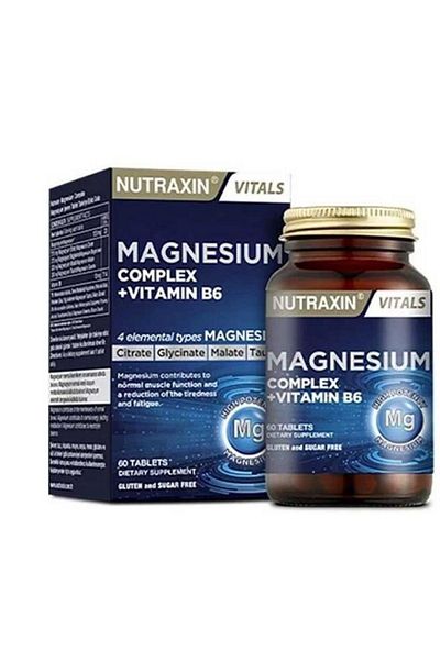Nutraxin Magnesium and Vitamin B6 Complex - 60 Tablets