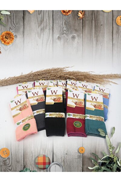 Warmen Crazy Socks 12'li Dikişsiz Bambu