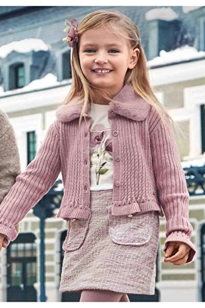 MAYORAL Дівчачий светр з хутряним коміром