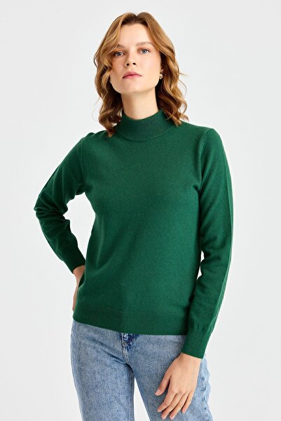 Desen Triko Γυναικεία κλασική μπλούζα με μισό ζιβάγκο