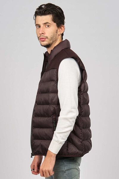 Desen Triko Чоловічий стьобаний надувний жилет 02421493 бордовий