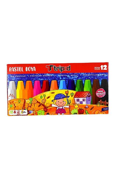 Tripod 12 Colors Pastel Paint P-8021