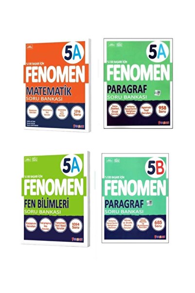 Fenomen Yayıncılık 5.Sınıf Fenomen Matematik A Soru Bankası+ Fen Bilimleri A ...