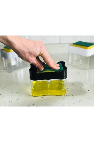 BHB HOME Pump Sponge Container Liquid Soap Dispenser (Sponge Gift)