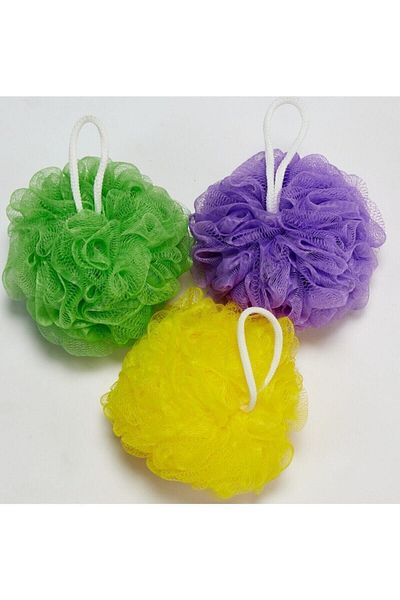 Vonkap 3 Pieces Bath Washcloth Set - Pouf and Dowry Washcloth