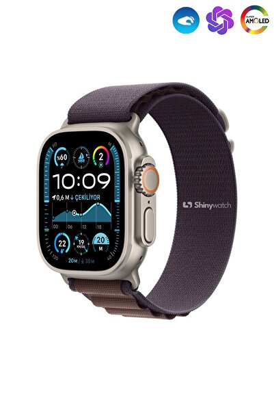 ShinyWATCH Ultra 2+ Süper AMOLED Ekranlı Yapay Zeka Özellikli Akıllı Saat 202...