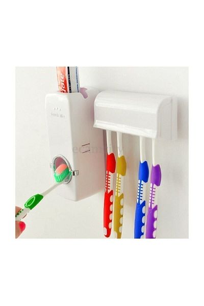 Tina Toothpaste Squeezer and 5 Brush Holder