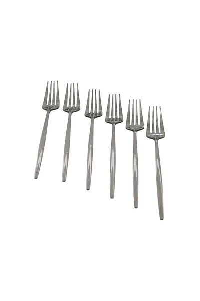 FASHION 6Pcs Metal Dinner Fork (4533)