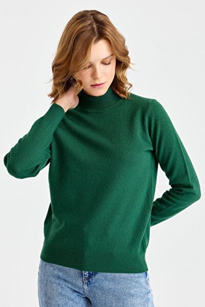 Desen Triko Γυναικεία κλασική μπλούζα με μισό ζιβάγκο