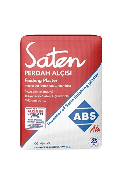 Dizayn Saten Alçısı Perdah Alçı ABS 25 KG