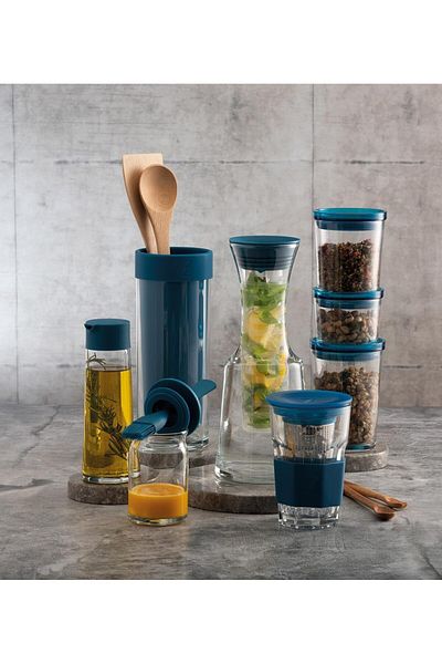 Paşabahçe Zest Blue Small Glass Jar - 3 Sizes