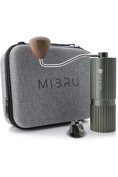 MIBRU Coffee manual grinder SS burr K6 Olive