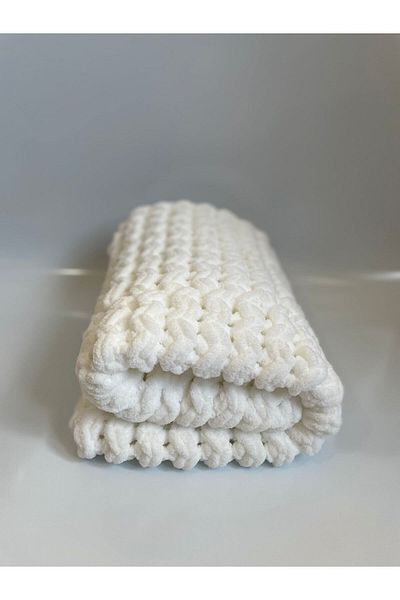 Alize Hand Knitted Baby Blanket