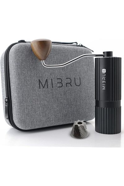 MIBRU Coffee manual grinder SS burr K7  Black