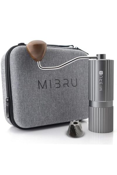 MIBRU Coffee manual grinder SS burr K7 gray