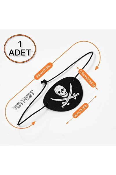 TOYFEST Captain Jack Sparrow Pirate Single Eye Mask Party Costume Accessory - 1 Piece