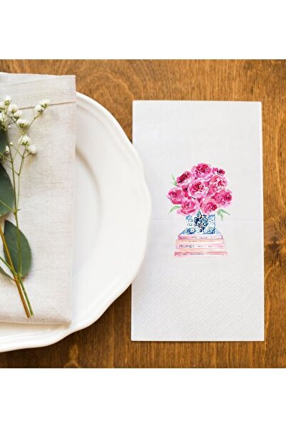 Hediyenza Pembe Güller Bleu Blanc Sunum Peçetesi 20li