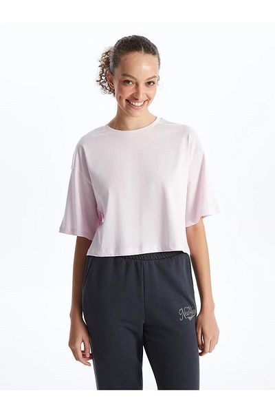 LC Waikiki __cs__ Dámský Crop XSIDE - Crew Neck, Krátký rukáv
