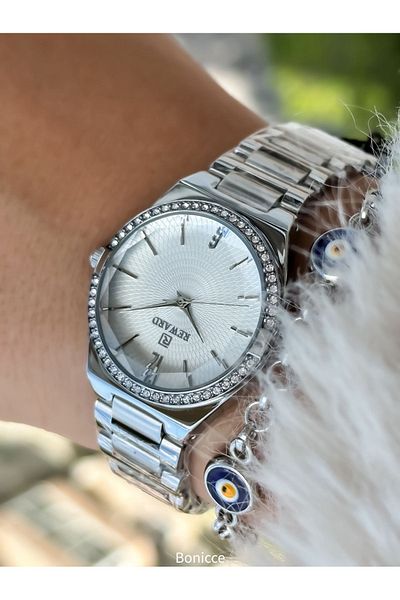 Reward Silver Colored Brand Steel Cord Wristwatches Bracelet