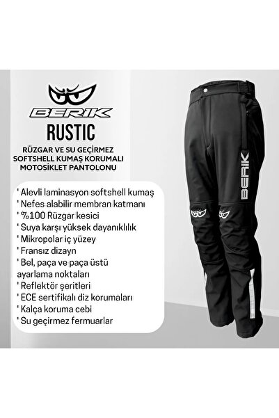 BERİK سروال دراجة نارية ريفي مع حماية سوفتشيل