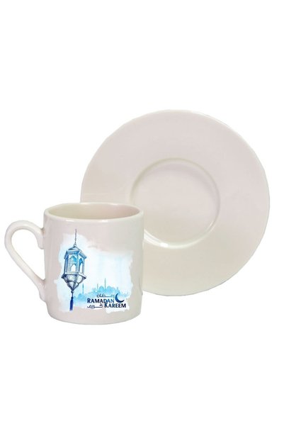Hediyenza Ramadan Kareem Design Printed Turkish Coffee Cup 1 Piece