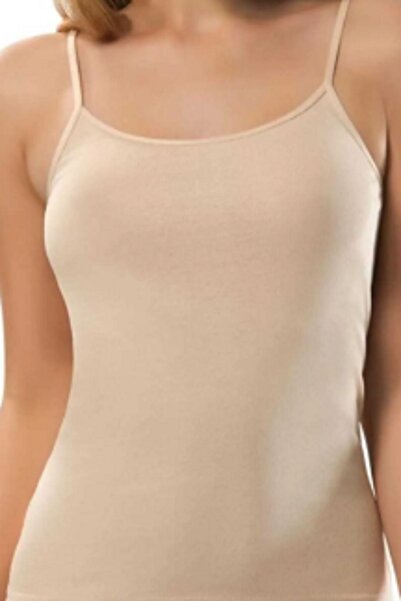 Erdem Kadın Ten İp Askılı Atlet %100 Pamuk 3'Lü Paket