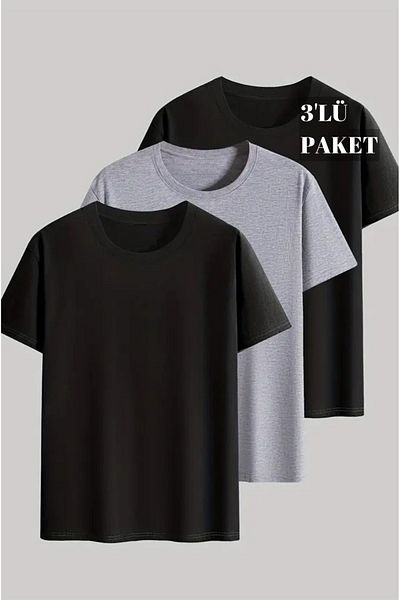 EYAX MODA Advantage Σετ 3 - Unisex T-shirt με λαιμόκοψη
