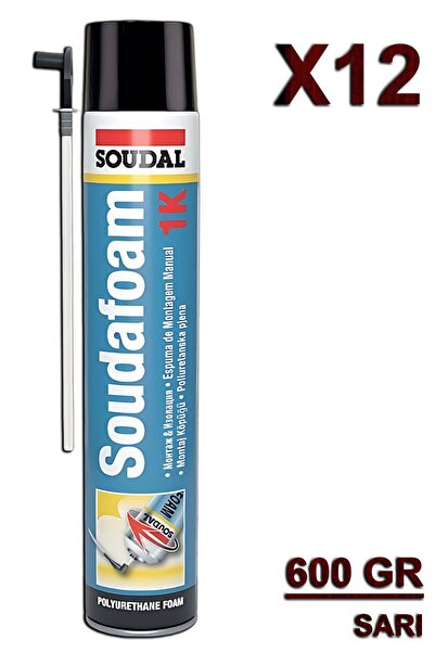 Soudal Soudafoam 1K Köpük Pipetli 600 Gr (12 Adet)