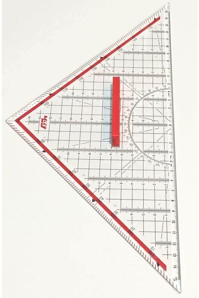 TML Aristotle Ruler 32 Cm - 3 Sided Geometry Triangle Ruler