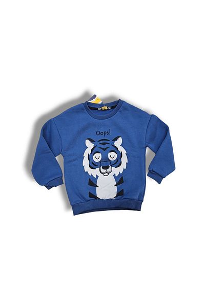 Biberon Çocuk Giyim Oops Tiger Printed - 3 Thread Raster Algae Sweat 3/7