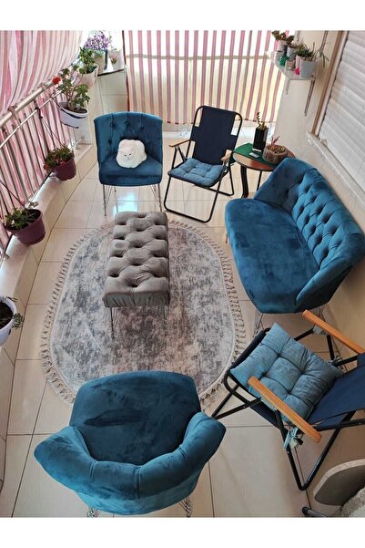 Genel Markalar Deniz Mavisi Babyface 2 1 1 Puf Hedye