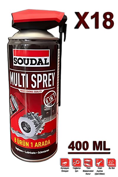 Soudal Kobra Başlıklı Multi Sprey 400 ML (18 Adet)