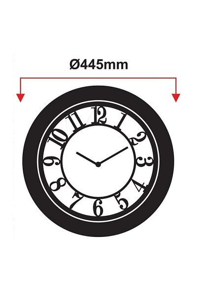 Galaxy 1965-X Embossed Numeral Wall Clock Fma100861