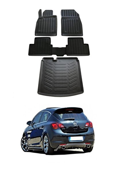 KoalaOtoTekstil Opel Astra J Hatchback 2010-2019 Araca Özel 3d Havuzlu Paspas...