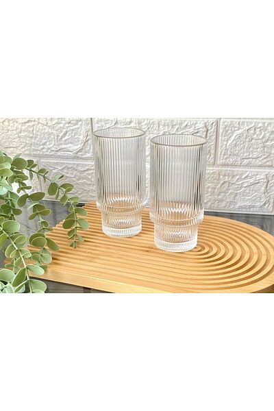 Enyaza Home 400 ml Origami Style 2-Piece Coffee Glass - Glass Glass