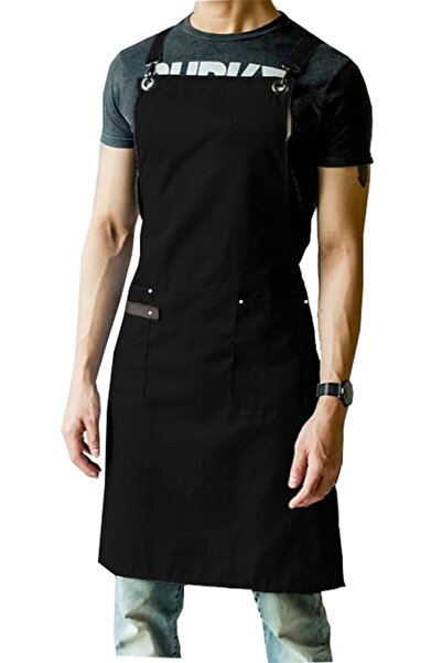 YDZ Boyundan Askılı Mutfak Önlüğü Master Chef Barista Cafe Restaurant Şef Gar...