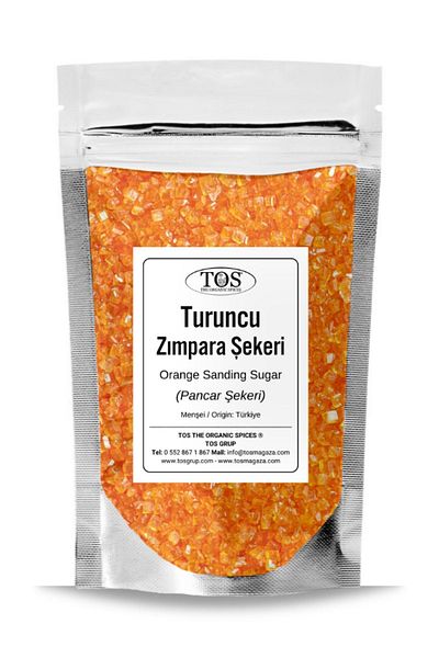 TOS The Organic Spices Orange Sanding Candy - 250 g White Candy