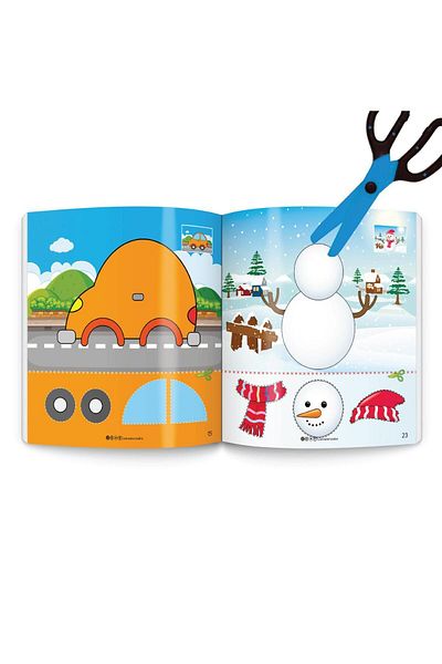 yükselen zeka Scissor Cut Paste Book Set - with Gift