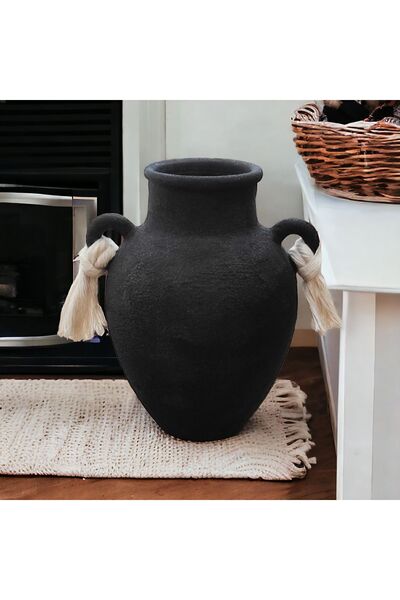 Nuoves Dokulu Kulplu Dekoratif Vazo